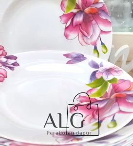 PROMO 12 PIRING MELAMINE KEMBANG BESAR 205 CM KUAT DAN KOKOH SNII FREE BABLE