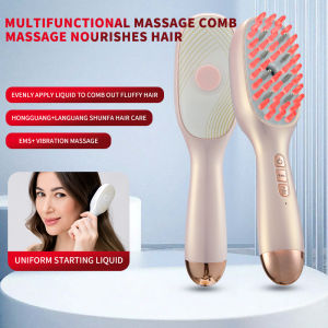 Electric Massage Comb Spray Comb EMS Head Acupoint Medicine Comb Red Blue Light Therapy Device Anti-Hair Loss Brush