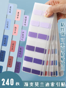 Gradient Index Stickers Label Sticker Sticky Notes Small Strip Mark Small Sticky Note Transparent Writing Paper Quality Color Fluorescent