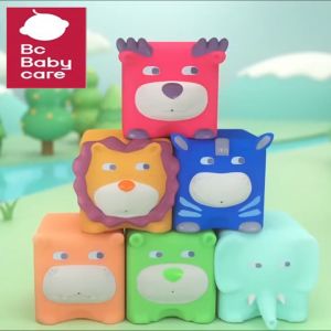FANTASY T MALL Bc Babycare ANIMAL SQUEEZ and STACK BLOCKS for baby TOY Environmental Materials Cognitive DevelopementFun Interaction