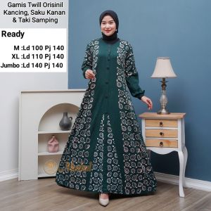 gamis twill terbaik motif terbaru motif cantik motif elegan gamis pakaian muslim terlaris