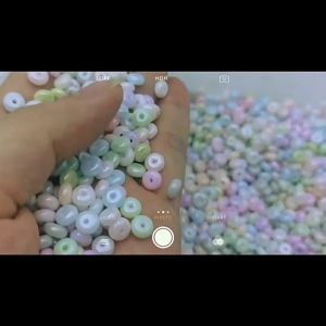 ตัวคั่น ทรงแบน จานบิน เคลือบมุก สีพาสเทล ขนาด 3x6mm อุปกรณ์เสริมงานฝีมือ งาน DIY ใช้สำหรับ การร้อยพวงกุญแจ ที่ห้อยโทรศัพท์ ที่ห้อยกระเป๋า