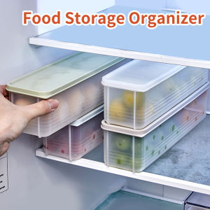 HomeHive กล่องกล่องอาหารสี่เหลี่ยมพลาสติกแบบยาว1ใช้ซ้ำได้กล่องพลาสติกเก็บผักผลไม้สดอุปกรณ์ครัว