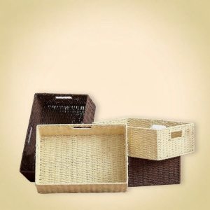 ZIYINGCHA | Rattan Wicker Storage Basket For Snacks Toys Miscellaneous Items