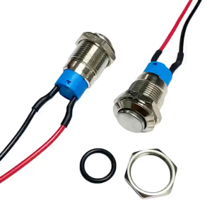 12mm 5pcs Metal Push Button Switch Waterproof Momentary Horn Switch Start Self Reset