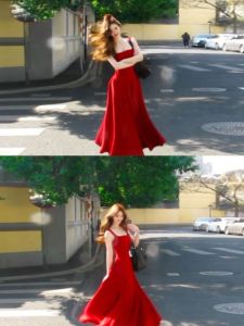 CHANGTONG | Fashionable Elegant Slimming Strap Dress