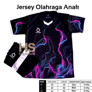 Free Sablon Nama Nomor Baju Bola Anak Laki-laki Perempuan Jersey Olahraga Anak Kaos Bola Futsal Voli Badminton Terbaru