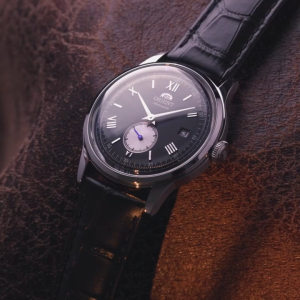 Orient Gent ORRA-AP0101B30B Classic & Simple Style Bambino 38 Small Seconds Subdial Black Dial Leather Band Automatic