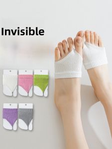 JINGCHI | Summer Thin Pure Cotton Split Toe Half Palm Anti-slip Invisible Antibacterial High Heels Socks Crystal Sprint New Arrival E0075s