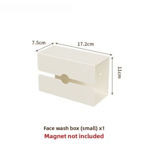 Family Three-Member Toothbrush Holder Wall-Mounted Inverted Magnetic Attraction Bathroom Storage Rack Stainless Steel Nordic Style