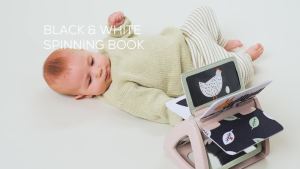 Taf Toys หนังสือผ้า สองด้านหมุนได้ Black & White Spinning Book หนังสือ เสริมพัฒนาการ 0 เดือน ขึ้นไป