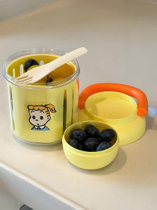 Portable Fruit Salad Cup with Spoon Sealed Leakproof Breakfast Yogurt Oatmeal Cup for Busy Workdays Viaback Chinese Style Plastic Cup