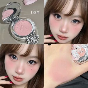 NICEKEY Monochrome Blush Palette Lasting Matte Peach Rouge Rose Red Cheek Tint Blush Powder Natural Makeup Contouring Eyeshadow