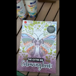 Deco Time Colouring Books A4 Adhesive Coloring Book For Adult Kid Student Pressure-relief Relax Thick paper can be paired with colored lead/ acrylic markers/watercolor pens