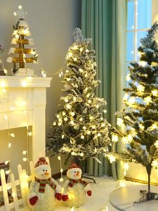 10/20/40/80LED ไฟเกล็ดหิมะ คริสต์มาสตกแต่งสวนปาร์ตี้วันหยุด ไฟกระพริบ ไฟประดับวันหยุด