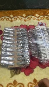 Vỉ 20 Kẹp Inox Loại xịn size to 6cm (Video thực tế) INOX ĐẠI ĐỒNG (Inox 304)