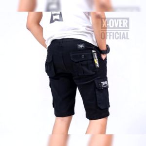 Bisa COD Celana Cargo Pendek Gembol Bisa COD Pria Warna Abu Tua Grey Distro Pdl Cowok
