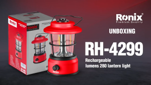 Ronix Tools RH-4299 Premium Quality German Technology | Retro Rechargeable Camping Lantern 280lm Warm Cool Dimmable Vintage Barn Lamp IPX4 Waterproof Emergency Tent Light Portable Battery Powered Hanging Flashlight for Outdoor Hiking Home Garden Decor