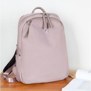 MINGKE กระเป๋าแล็ปท็อป Tas Ransel Tipis 13นิ้ว14นิ้วสำหรับผู้หญิงดีไซน์เรียบง่ายน่ารักกันกระแทก