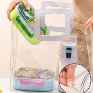 Kotak Bento Anak Lucu 2 Sekat Set Dengan Sendok BPA FREE / Kotak Makan Dino Food Grade PH C1283