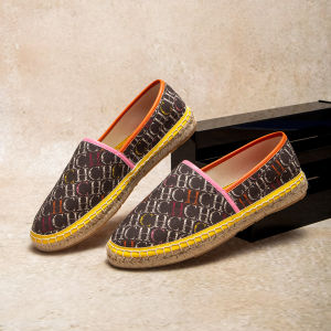 Giày Bệt Nữ Kiểu Cổ Điển In Họa Tiết Nhẹ Nhàng Thoải Mái Kiểu Retro Mũi Tròn Dễ Mang Lót Vải Canvas