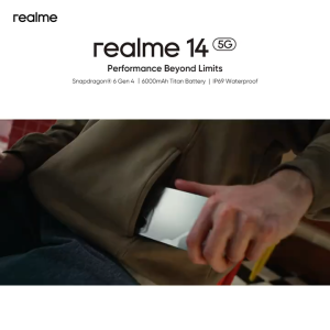 realme 14 5G 8GB+10GB|128GB (Dimensity 6300 5G Chipset | 6000mAh Titan Battery | 45W Fast Charge | IP69 Best Waterproof)