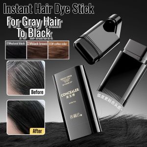 🔥Hot-Selling Model🔥【Pure Natural Formula】Plant Extract Waterproof and Sweat-Proof Gray Hair Dye Stick/Sweat-Proof Wide Cream Simple and Convenient Gray Hair Dye Stick Natural Tooth Comb No Smudge Gray Hair Dye Stick