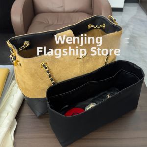 WENJING | Lightweight Suede Dual-color Inner Bag with Zip 25A Liner