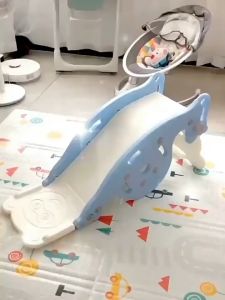 Slide for Kids Basketball Hoop Indoor Toy 3 In 1 Multi-functional Rocking Horse Slide Slide