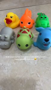 MOMO Mainan Anak Vynil Animal - Mainan Mandi Anak / Mainan Karet SNI