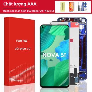 Màn Hình LCD 6.26 +Màn Hình Cảm Ứng Bộ Số Hóa Thay Thế Cho Huawei Nova 5T YAL-L21 L61A L71A Có Khung Điện Dung IPS Điện Thoại Di Động Một Phần
