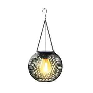 Đèn Lồng Lưới Sắt Chạy Bằng Năng Lượng Mặt Trời Đèn Treo Ngoài Trời Ánh Sáng Ấm Áp Hiên Nhà Sân Vườn Hành Lang Sân Cảnh Quan Đèn Trang Trí