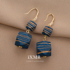 Retro Hong Kong Style Wooden Art Tassel Earrings Womens Fashion Elegant Personality Drop Earrings Fresh out New Popular Jewelry