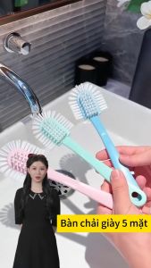 Cọ Chà Vệ Sinh Giày Dép 3 Đầu Cọ Lông Mềm Cầm Tay Chắc Chắn Tiện Lợi Vệ Sinh Các Vết Bẩn-GD881-BCchaGiay