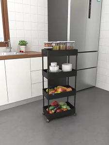 WMEDIA Rak Penyimpanan Dapur + Roda / Rak Kamar Mandi + Roda / Rak Penyimpanan Serbaguna / Storage