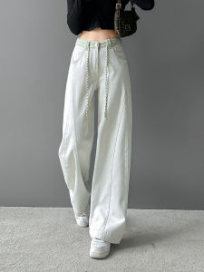 High Waist Loose Wide Leg Jeans Womens Casual Style Cotton Elastic Denim Banana Shape Pants Autumn Winter New Arrival