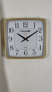 100% ORIGINAL CROCODILE Quiet Sweep Square Analogue Wall Clock CW8297 (CW8297AKS CW8297BKS) [Jam Dinding]