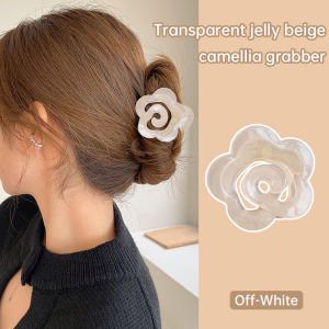 🔥Orfila Flower Hair Clip Elegant French Style Shark Clip for Girls Frosted Hair Accessory
