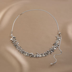 Unique Personality Womens Necklace Wheat Spike Design Cold Style Individuality Clavicle Chain Fashionable Trendy Jewelry