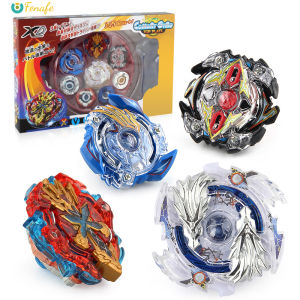FENAFE【♥️BEST♥️】Beblet Metal Beyblade Beyblade Combat Gyro Set Gyro Scope Battle Disk 4-in-1 Combination Handle Launcher Gyro XD168-1 Beyblade Set Beyblades Burst Toys For Children