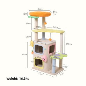 MIAOXIAOYUAN | Multifunctional Compact Cat Tree Cat Hideouts Climbing Frame