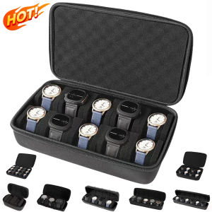 Watch Box Organizer for Men or Women，Watch Travel Case Portable Storage Watch Display Holder for Wristwatches and Smart Watches