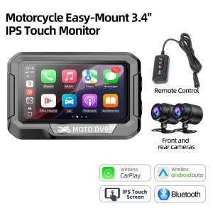 Dual 1080P Motorcycle DVR Full Body Waterproof Moto Camera TPMS WiFi GPS Dash Cam Front Rear Driving Video Recorder Black Box