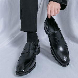 CHAODONG | New Slip-On Real Leather Pointed Toe British Style Recreational Faux Suede Shoes