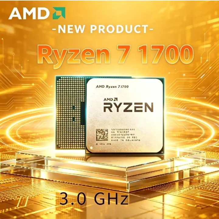 AMD | AMD R7 1700 Original Genuine AM4 Desktop CPU YD1700BBM88AE 8C16T 3.0GHz 65W Low Power Gaming Processor Ready Stock