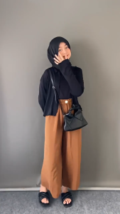 (COD) Celana Kulot Crinkle Air Flow Jumbo Premium 100 Ribu Dapat 3 Pcs (Random)