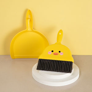 Mini Handheld Desktop Broom And Dustpan Set Combination Pet Cleaning Tools Cat Sand Trash Spoon Household Chores Plastic