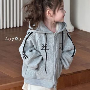 Kitty Embroidered Hooded Fleece Sweatshirt