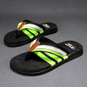 Mens Outdoor Anti-Slip Beach Sandals 2024 Summer New Soft Bottom Wear-Resistant Board Drag Slippers Breathable Thick Bottom