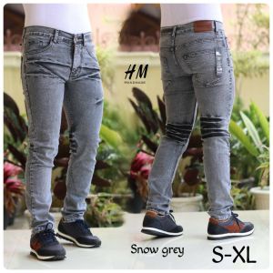 Celana Jeans Polos Panjang Pria Stretch Denim Slimfit Skinny Size S-XL